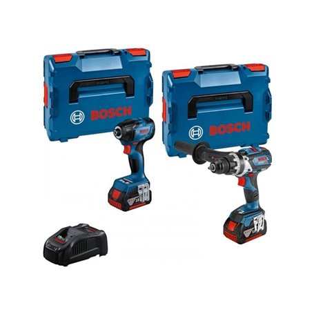 Combi-Kit 2 Outils 18V - Perceuse visseuse sans fil GSR 18V-110C + Boulonneuse sans fil GDR 18V-210C + 2 Batteries GBA 18V 5.0Ah