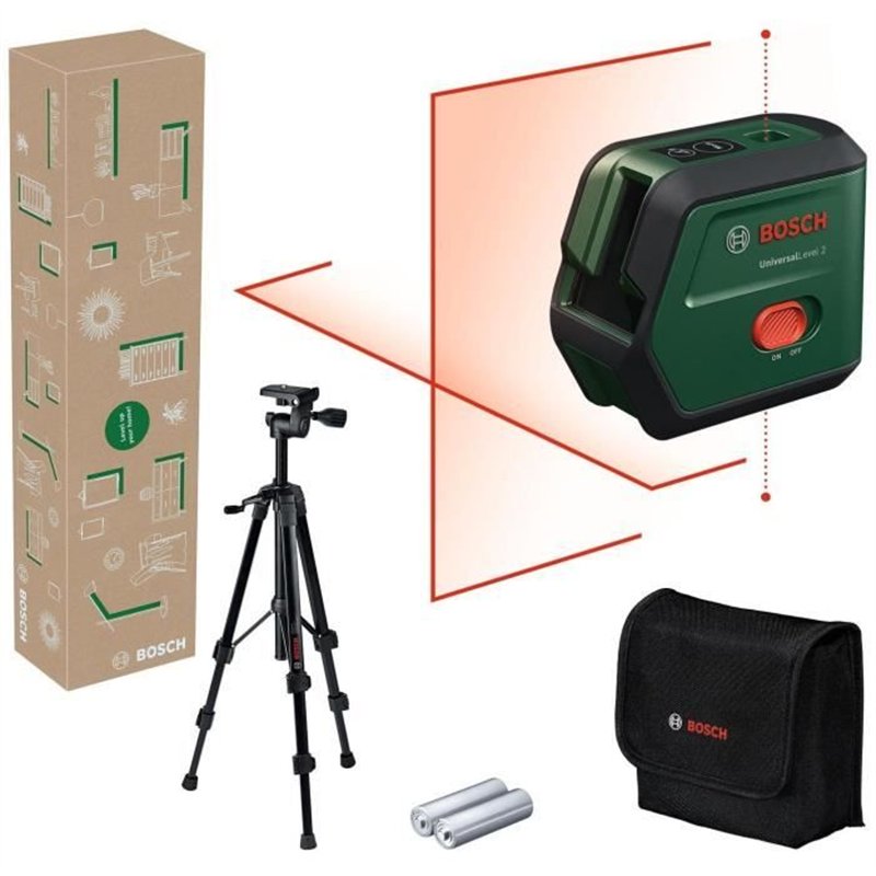 Bosch Laser lignes UniversalLevel 2 - Rouge + Set