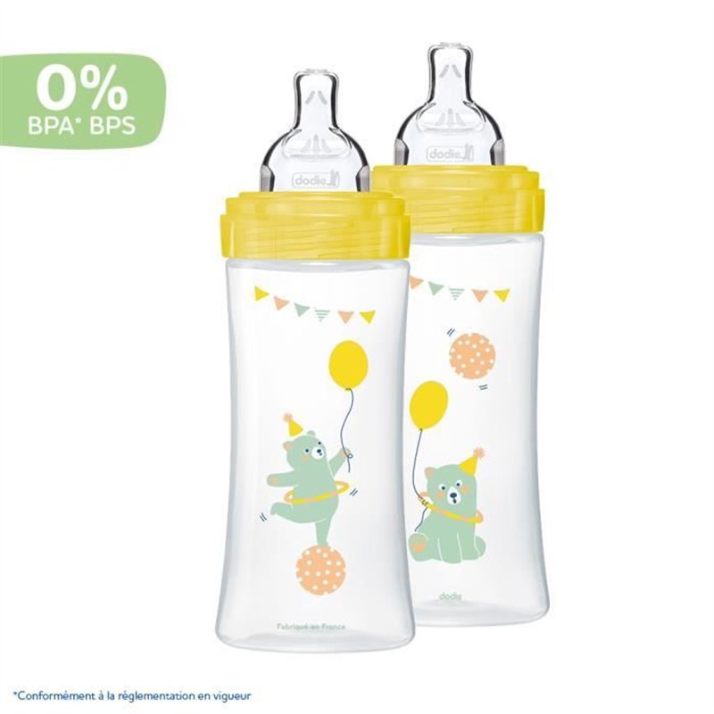 Image secondaire de Dodie Biberon Sensation+ Anti-Coliques +6m Ours Lot de 2 x 330ml