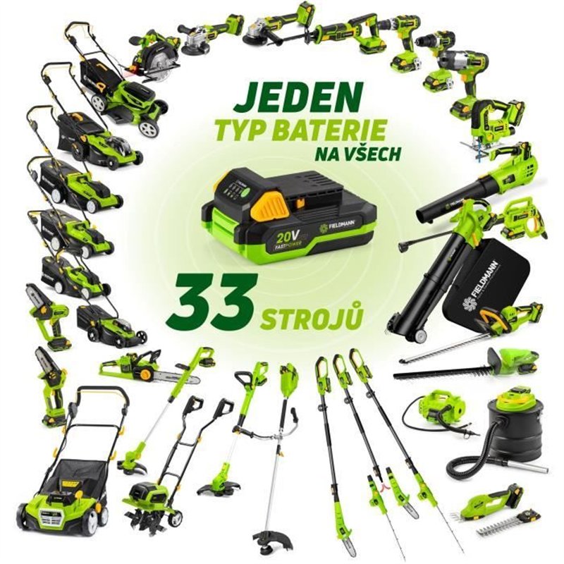 Image secondaire de Tondeuse sans fil - FIELDMANN - 20V - Coupe 37 cm - Batterie et chargeur non inclus