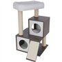 KERBL - Arbre a chat FLAIR - 48x44x86cm - Blanc/gris - Sisal