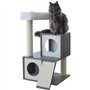 KERBL - Arbre a chat FLAIR - 48x44x86cm - Blanc/gris - Sisal