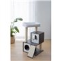 KERBL - Arbre a chat FLAIR - 48x44x86cm - Blanc/gris - Sisal
