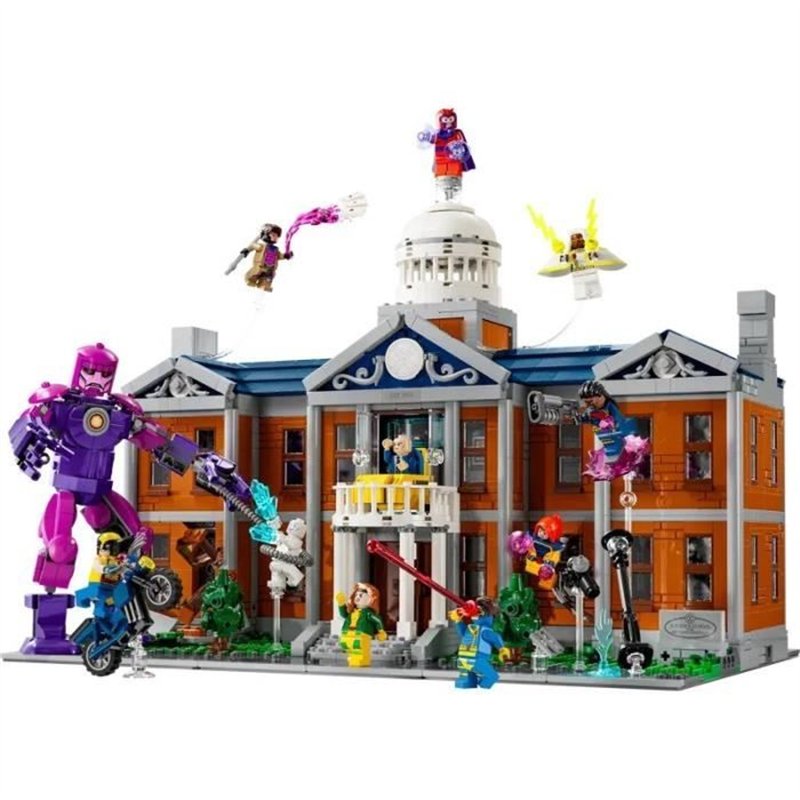 LEGO Marvel Les X-Men : l'institut Xavier - Set de construction pour adultes avec minifigurines dont Wolverine et Professeur X p