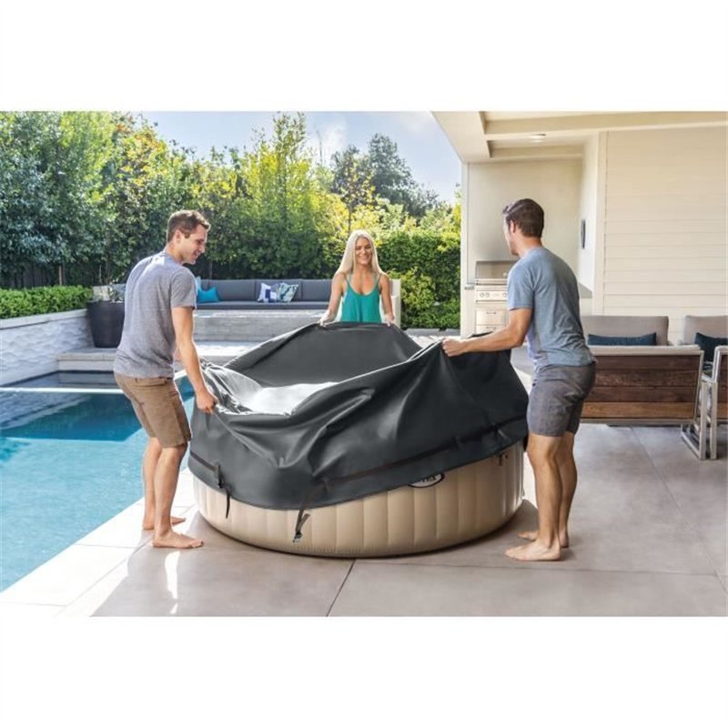 Image secondaire de Couverture Thermique - INTEX - PureSpa Rond - 8 places - Evite la déperdition de chaleur