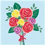 CreArt 20x20 cm Bouquet de roses, Loisir créatif, Adulte, Peinture par numéros, 25520, Ravensburger
