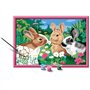 CreArt Kids 31x21cm Lapins dans le pré, Kit de peinture par numéros Numéro d'Art, Des 9 ans, 25847, Ravensburger