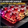 Clavier Gamer Triple Mode - The G-Lab - KEYZ TITAN - Mécanique (Switch Rouge) - Sans Fil - RGB