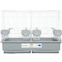 Cage d'élevage oiseaux - Zolux - Primo Cati - Pour canari mandarin - 57 x p34.5 x 41 cm - Blanc et gris