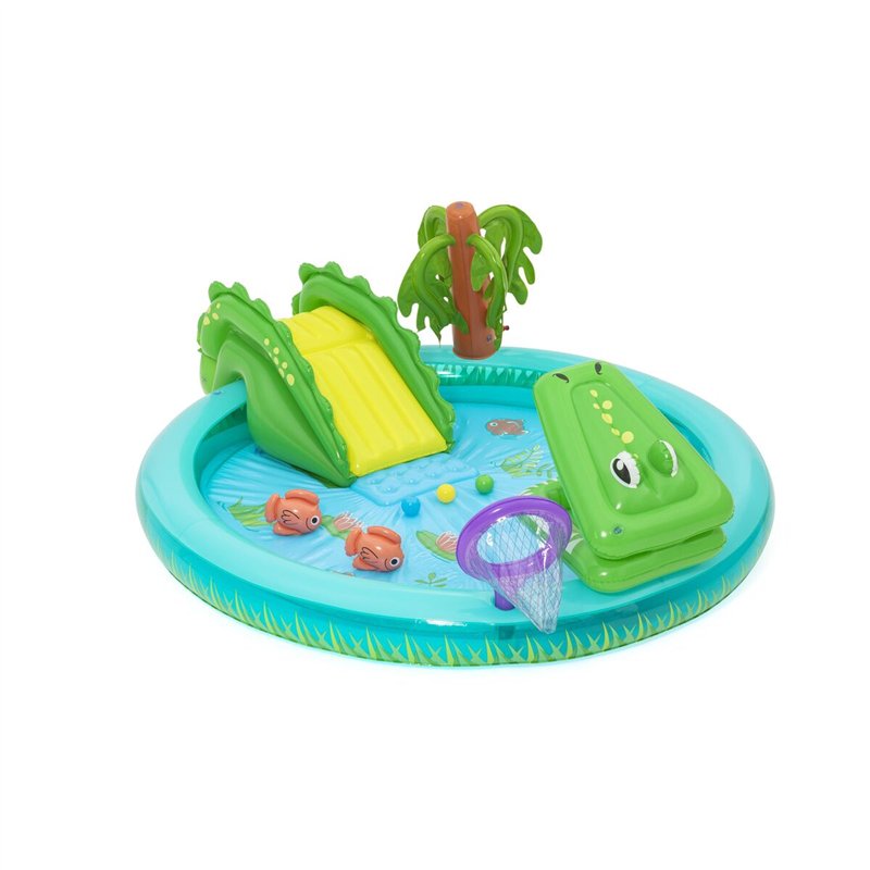 Image secondaire de Bestway Piscine Gonflable Parc de Jeux Crocodile 224x181x72 cm +2 Ans Jardin 53166
