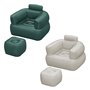 Bestway Fauteuil Gonflable avec Repose-pieds Couleur Assortie 107x99x80/48x48x36 cm