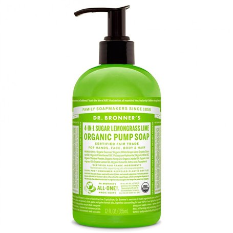 Savon pour les Mains Dr Bronner's 4 in 1 Lemongrass Lime 355 ml