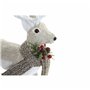 Décorations de Noël DKD Home Decor Beige Polyester Blanc polystyrène Renne (9 x 24 x 33 cm)