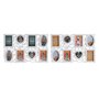 Cadre photo DKD Home Decor 8 photos Verre Blanc PP (58 x 2 x 37,5 cm) (2 Unités)