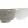 Bol DKD Home Decor Blanc Gris Porcelaine Vintage 12,5 x 12,5 x 6,5 cm 2 Pièces