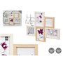 Cadre photo 411408K Naturel Métal Bois MDF (8 Unités)
