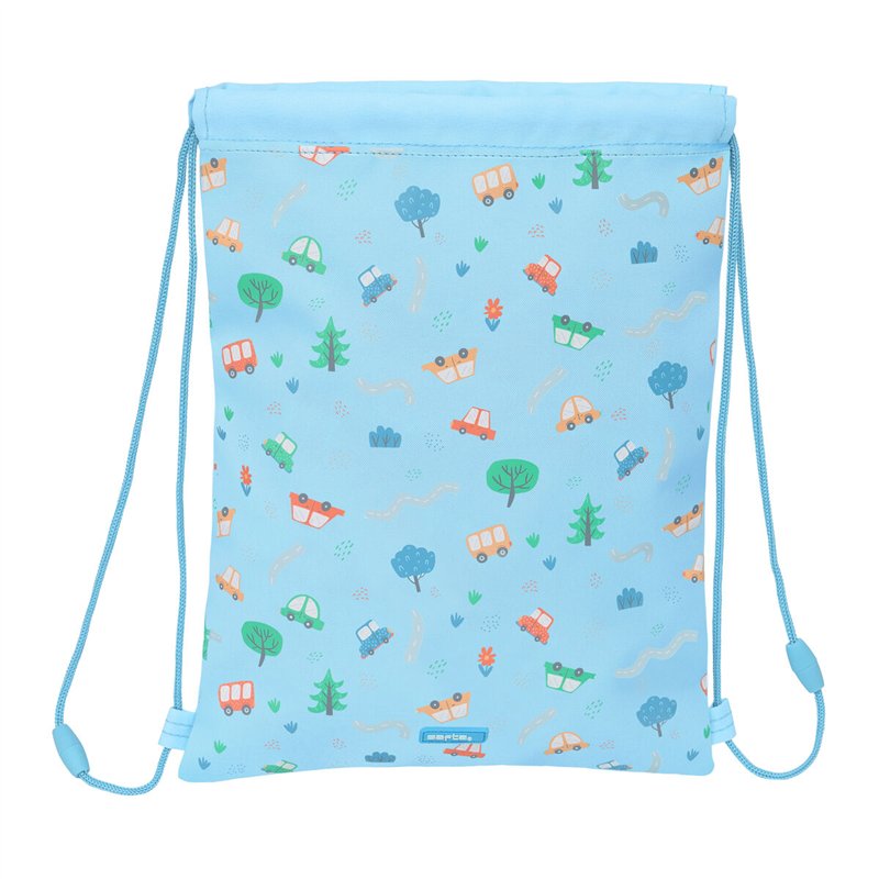 Sac à dos serré par des ficelles Safta Coches Bleu 26 x 34 x 1 cm