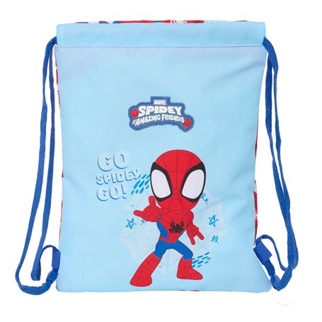 Sac à dos serré par des ficelles Spider-Man Rescue Bleu Rouge 26 x 34 x 1 cm