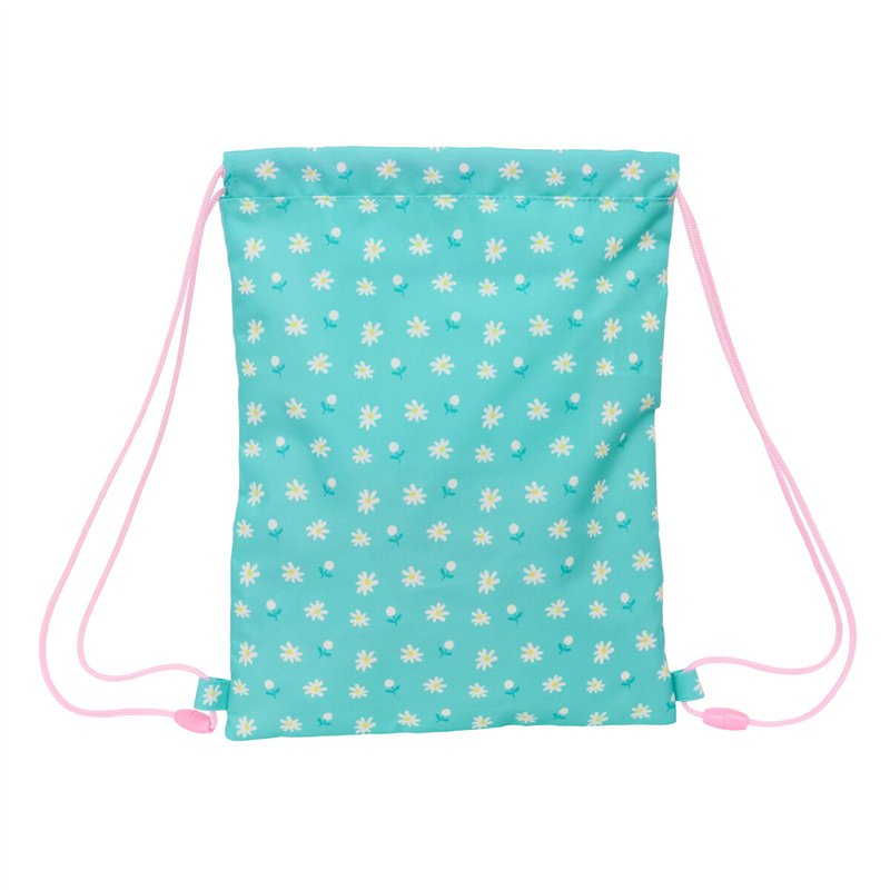 Image secondaire de Sac à dos serré par des ficelles Peppa Pig Pretty flowers Jaune Menthe 26 x 34 x 1 cm