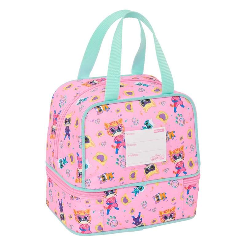 Image secondaire de Sac à goûter SuperKitties Rose Turquoise 20 x 20 x 15 cm