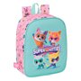 Cartable SuperKitties Rose Turquoise 22 x 27 x 10 cm
