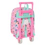 Cartable à roulettes SuperKitties Rose Turquoise 22 x 27 x 10 cm