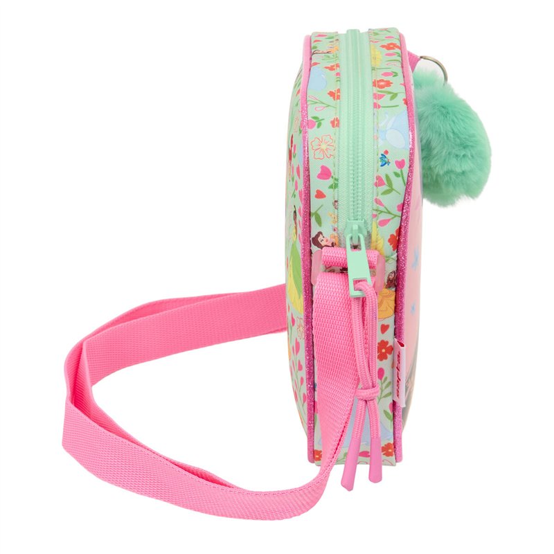 Image secondaire de Sac à Bandoulière Disney Princess Bloom Vert Rose 16 x 18 x 4 cm