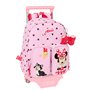 Cartable à roulettes Minnie Mouse Naive Rose 28 x 34 x 10 cm