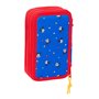 Pochette à crayons triple Mickey Mouse Clubhouse Good day Bleu 12,5 x 19,5 x 5,5 cm 37 Pièces