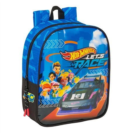 Cartable Hot Wheels Let's race Bleu Noir 22 x 27 x 10 cm