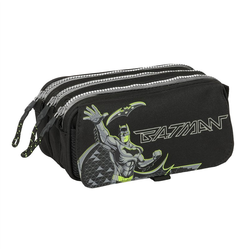 Trousse Fourre-Tout Triple Batman Game over Noir 21,5 x 10 x 8 cm