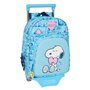 Cartable à roulettes Snoopy Love Bleu 26 x 11 x 67 cm 26 x 34 x 11 cm