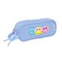 Trousse Fourre-Tout Double Smiley Joyful Multicouleur Bleu clair 21 x 8 x 6 cm