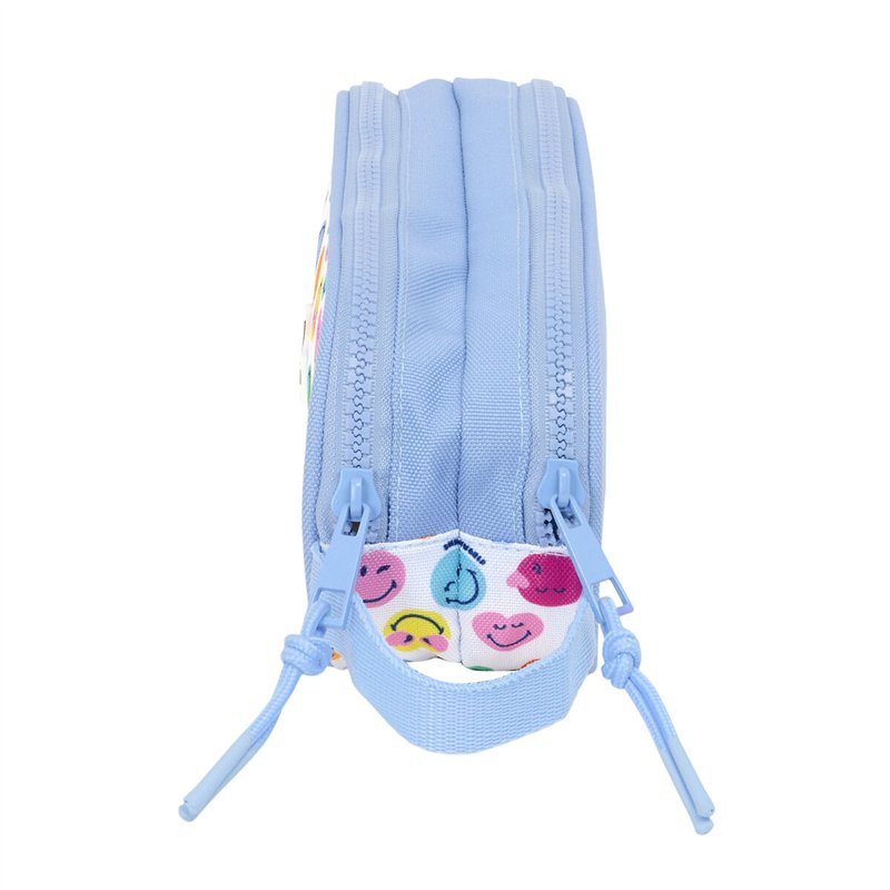 Image secondaire de Trousse Fourre-Tout Double Smiley Joyful Multicouleur Bleu clair 21 x 8 x 6 cm
