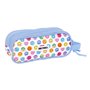 Trousse Fourre-Tout Double Smiley Joyful Multicouleur Bleu clair 21 x 8 x 6 cm
