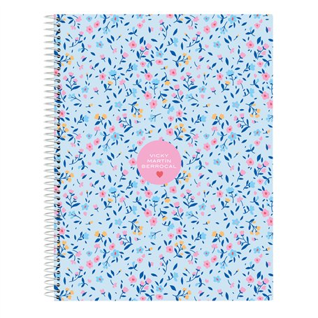 Carnet Vicky Martín Berrocal Paraíso Bleu Rose A4 120 Volets