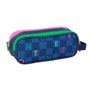Trousse Fourre-Tout Double Benetton Damero Blue marine 21 x 8 x 6 cm