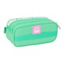 Trousse Fourre-Tout Triple Benetton Mint Vert 21,5 x 10 x 8 cm