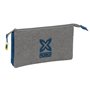 Trousse Fourre-Tout Triple Munich Street Bleu Gris 22 x 12 x 3 cm
