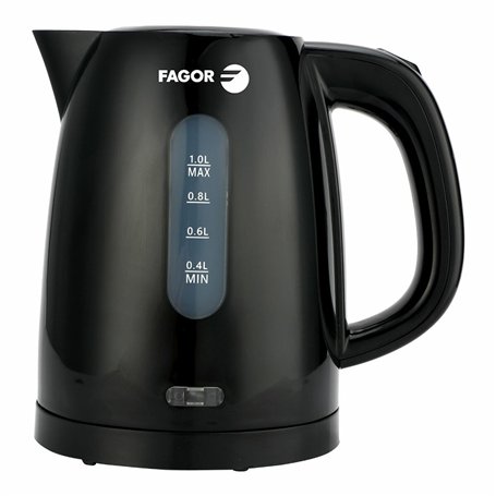 Bouilloire Fagor teya noir 2200 W 1 L Noir Acier inoxydable Plastique