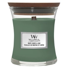 Bougie Parfumée Woodwick Mint Leaves & Oak 275 g