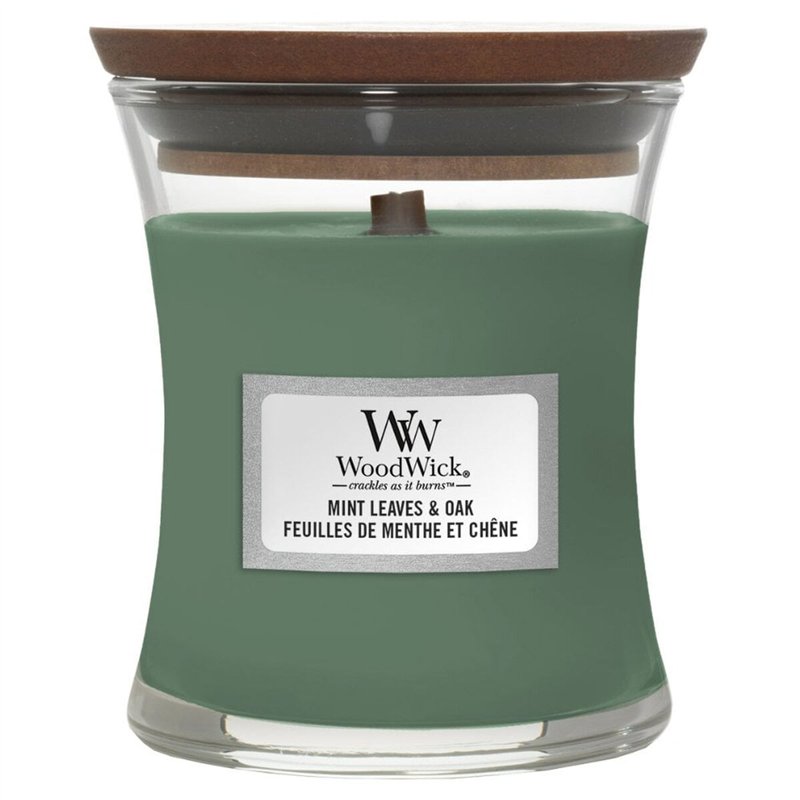 Bougie Parfumée Woodwick Mint Leaves & Oak 275 g