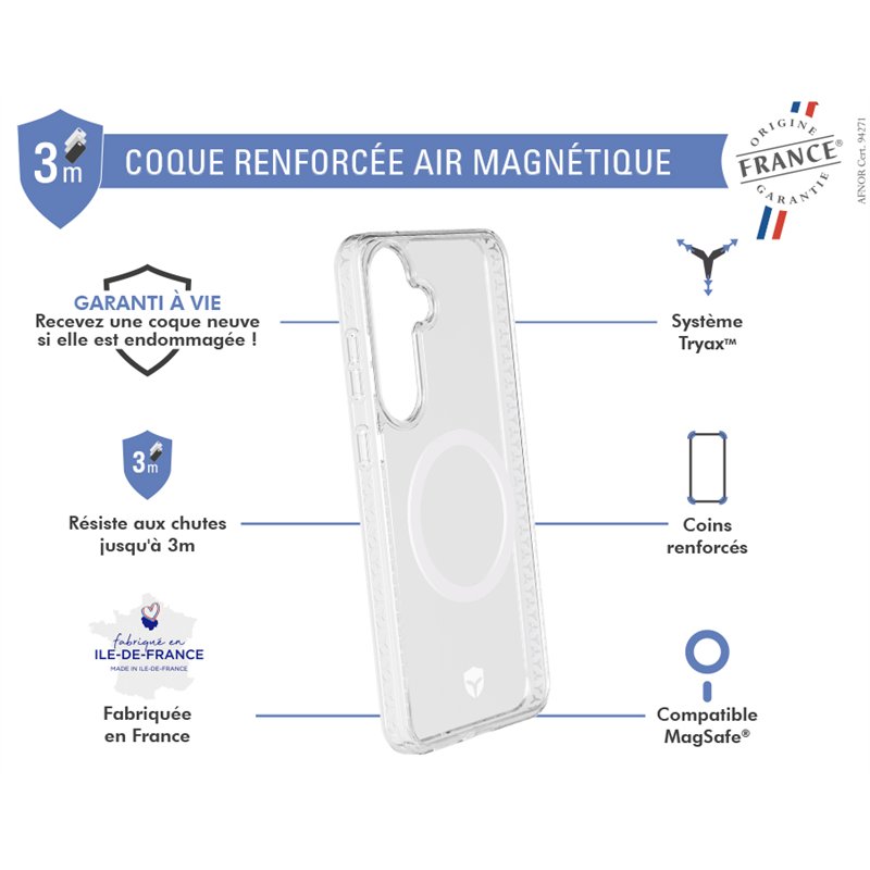 Image secondaire de Coque renforcée Magnet Samsung Galaxy S25+ AIR Origine France Garantie 3m Transparente + Garantie à vie - Origine France Garanti