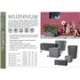 Jardiniere Muret - DEROMA - Millennium R - Ashgrey - A réserve d'eau - 59 cm