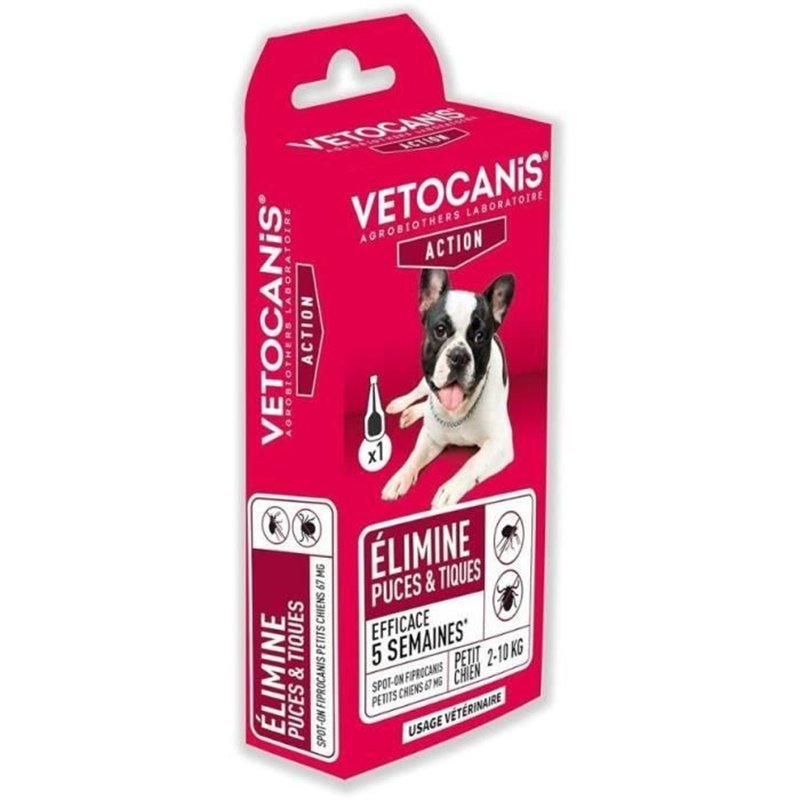 Image secondaire de Pipette Anti-puces & Tiques - VETOCANIS - Traitement et Protection - Antiparasitaire petit chien 2-10 kg