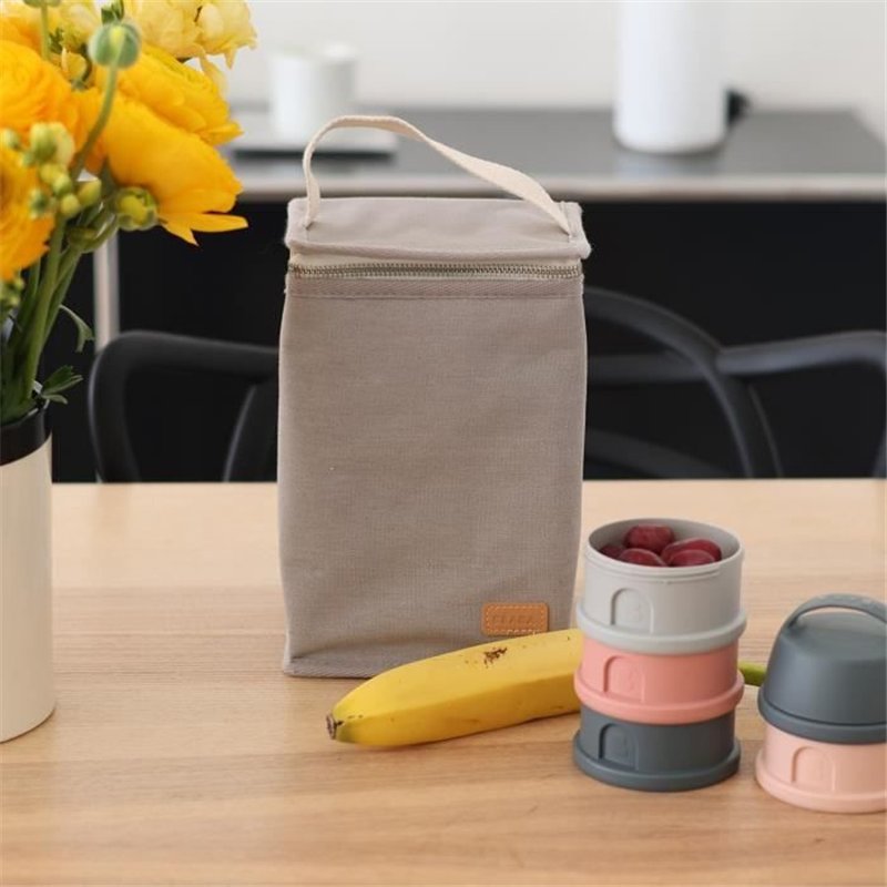 Image secondaire de BEABA, Pochette repas bébé, isotherme, gris perle