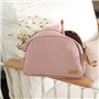 BEABA, Trousse de toilette bébé canvas rose poudré