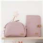 BEABA, Trousse de toilette bébé canvas rose poudré