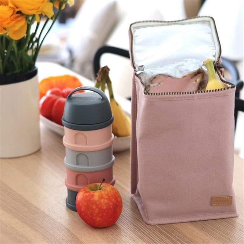 Image secondaire de BEABA, Pochette repas bébé, isotherme, rose poudré