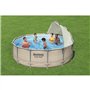 BESTWAY - Auvent pour piscine ronde - Diametre entre 305 cm et 549 cm - Gris